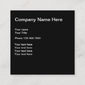 上品なビジネスロゴのデザイン スクエア名刺 (裏面)