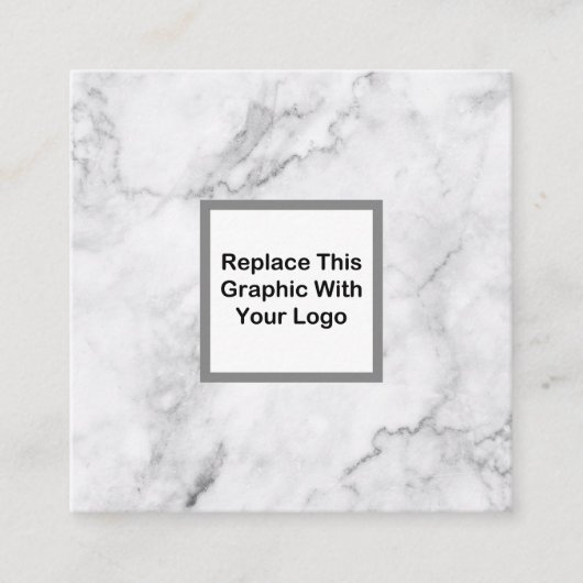 上品なビジネスロゴのデザイン スクエア名刺 (正面)