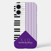 上品なピアノ鍵 |紫王室の紫 Case-Mate iPhoneケース (裏面)