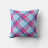 上品なピンクの格子枕 クッション (裏面)