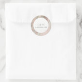 上品なピンクの濃いバラ金ゴールドアガートモノグラム結婚ズ ラウンドシール (バッグ)