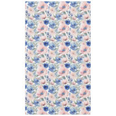 上品なピンク&ブルーフラワーバンチ テーブルクロス (正面)