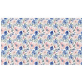 上品なピンク&ブルーフラワーバンチ テーブルクロス (正面(横))