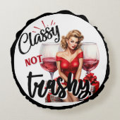 上品なピンナップガール クラシックでいて下品ではない ラウンドクッション (裏面)