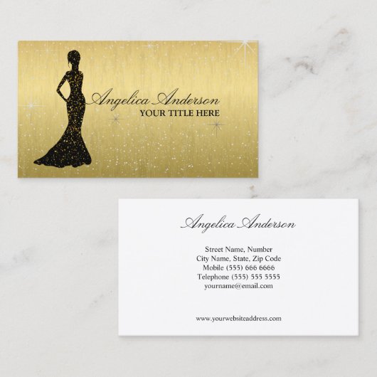 上品なファッションのブティックの名刺 名刺 (正面/裏面)