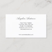 上品なファッションのブティックの名刺 名刺 (裏面)