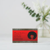 上品なファッションレッド・ビジネス・カード 名刺 (スタンド正面)