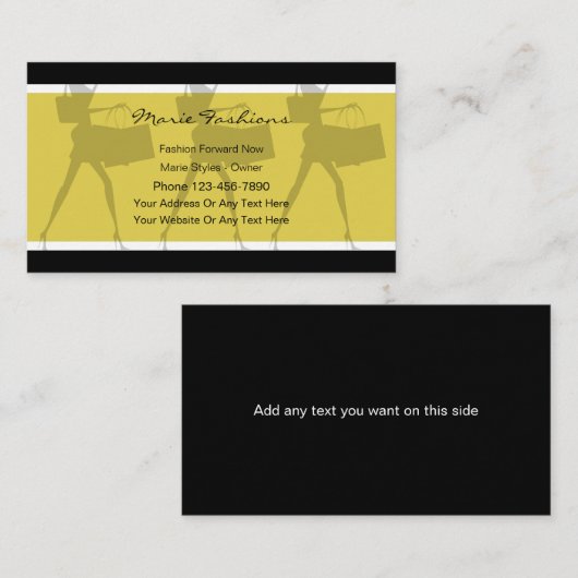 上品なファッション名刺 名刺 (正面/裏面)