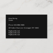 上品なファッション2側面の名刺 名刺 (裏面)