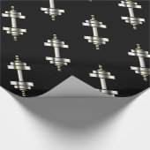 上品なフィットネスの訓練のテーマ ラッピングペーパー (角)