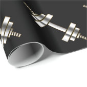 上品なフィットネスの訓練のテーマ ラッピングペーパー (ロールコーナー)