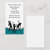 上品なフィットネスクラスインストラクター名刺 名刺 (正面/裏面)