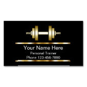 上品なフィットネスコーチビジネスマグネット マグネット名刺 (正面)