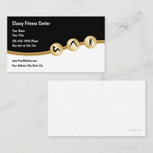 上品なフィットネス・センターの名刺 名刺 (正面/裏面)