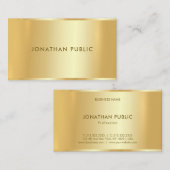 上品なフェイク金ゴールドモダンシンプルテンプレートトレンディー 名刺 (正面/裏面)