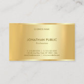 上品なフェイク金ゴールドモダンシンプルテンプレートトレンディー 名刺 (裏面)