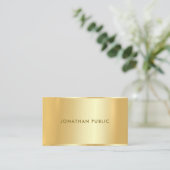 上品なフェイク金ゴールドモダンシンプルテンプレートトレンディー 名刺 (スタンド正面)