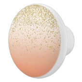 上品なフェイク金ゴールド紙吹雪赤面グラデーション画像 セラミックノブ (右)