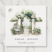 上品なフランスのガーデンランドスケープ水の色結婚の数 フェイバータグ (正面)