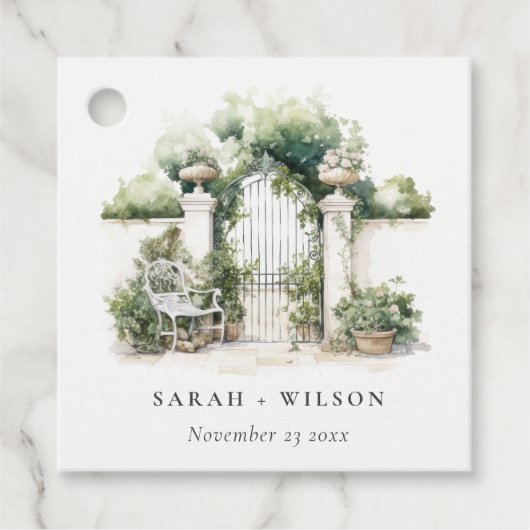 上品なフランスのガーデンランドスケープ水の色結婚の数 フェイバータグ (正面)