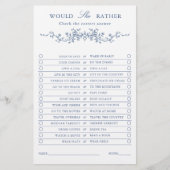 上品なフランスの青いフローラは「彼女はむしろ」ゲーム (正面)