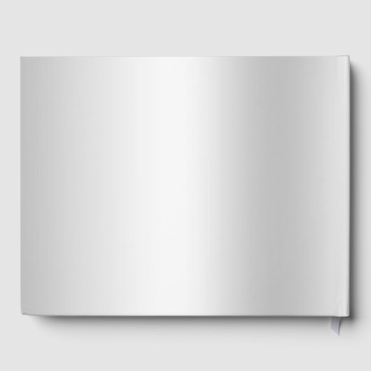 上品なフローラジェムシルバーフレーム結婚ズ ゲストブック (裏面)