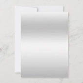 上品なフローラジェムシルバーフレーム結婚ズ サンキューカード (裏面)