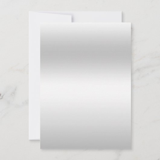 上品なフローラジェムシルバーフレーム結婚ズ サンキューカード (裏面)