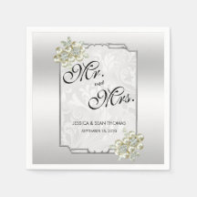 上品なフローラジェムシルバーフレーム結婚ズ