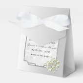 上品なフローラジェムシルバーフレーム結婚ズ フェイバーボックス (正面サイド)