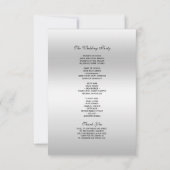 上品なフローラジェムシルバーフレーム結婚式 プログラム (裏面)