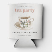 上品なフローラティーカップブライダルシャワーティーパーティー 缶クーラー (正面)