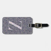 上品なフローラモノグラムのレターZ濃い紫 ラゲッジタグ (正面横)