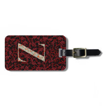 上品なフローラモノグラムのレターZ濃い赤