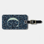 上品なフローラモノグラムの文字C青 ラゲッジタグ (正面横)