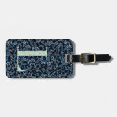 上品なフローラモノグラムの文字L青 ラゲッジタグ (正面横)
