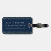 上品なフローラモノグラムの文字L青 ラゲッジタグ (裏面横)