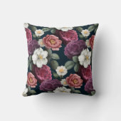 上品なフローラルパターン装飾用クッション クッション (裏面)