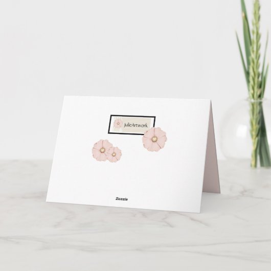 上品なフローラ母のデイカードとメッセージ シーズンカード (裏面)