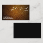 上品なブラウンの革運転者の名刺 名刺 (正面/裏面)
