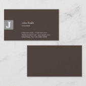 上品なブラウンモノグラムコンサルタント 名刺 (正面/裏面)