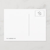 上品なブラウンレザー卒業パーティー招待状 インビテーションポストカード (裏面)