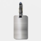 上品なブラシをかけられたアルミニウム ラゲッジタグ (裏面縦)