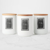 上品なブラックおよびシルバー製品の包装ラベル フードラベル (ボトル)