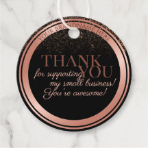 上品なブラックとバラ金ゴールド包装ありがとう