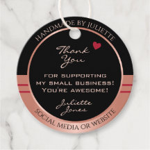 上品なブラックとバラ金ゴールド包装ありがとう