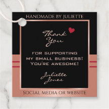 上品なブラックとバラ金ゴールド包装ありがとう