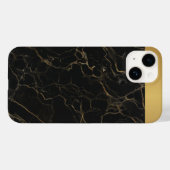 上品なブラック金ゴールド大理石パターンiPhone / アンドロイド Case-Mate iPhoneケース (裏面 (横))