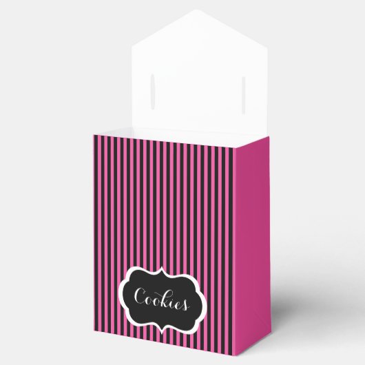 上品なブラック、ピンクとホワイトのお気に入りボックス フェイバーボックス (オープン)