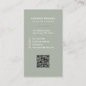 上品なブルーミングフローラ |ソーシャルメディア 名刺 (正面)